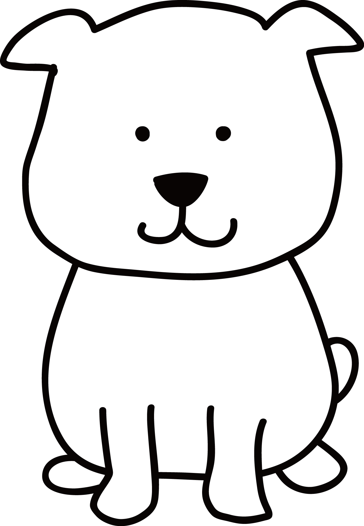 年賀状イラスト素材 戌 いぬ 白い犬ダウンロード かわいい無料イラスト 年賀素材館